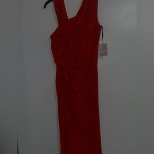 Long glitter red dress Calvin Klein
